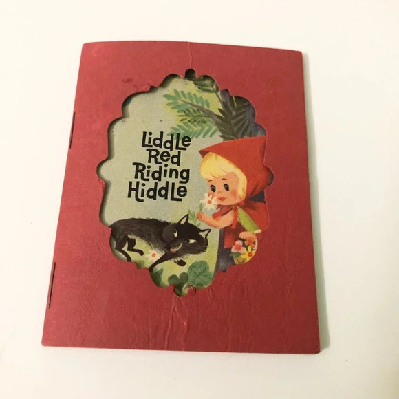 Vintage Liddle Kiddle Red Riding Hiddle Hood Storybook Doll Book Wolf Incomplete - Picture 9 of 16